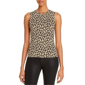 Theory LEOPARD SHELL GLOSSED LEOPARD Sleeveless Top
